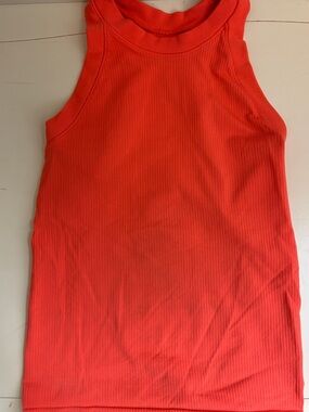 Athleta Ribbed Tank Top in Bright Orange